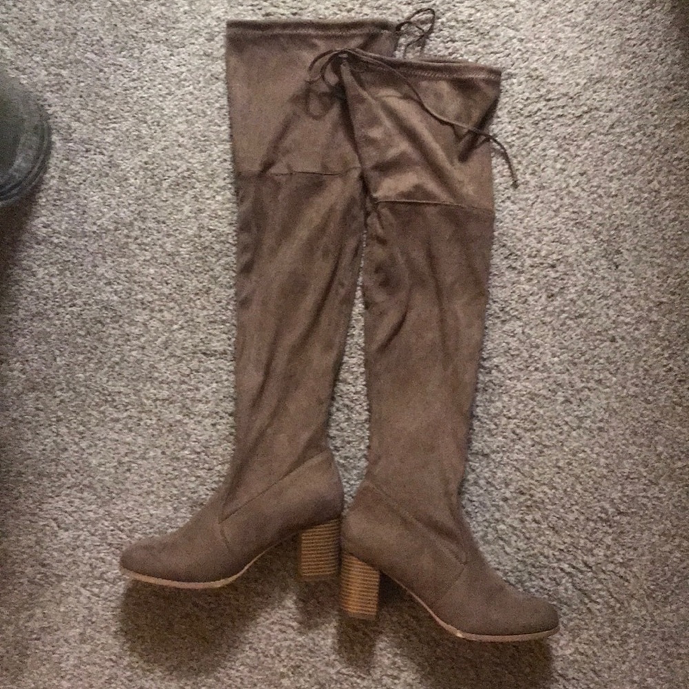 Over the knee, thigh high boots.